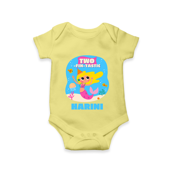 Newborn Romper/Onesie for 2 Month | Customizable Bodysuit | Ideal for Celebrations - PASTEL YELLOW - New Born (Chest 14")