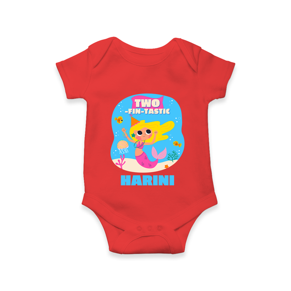 Newborn Romper/Onesie for 2 Month | Customizable Bodysuit | Ideal for Celebrations - RED - New Born (Chest 14")