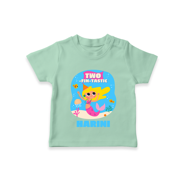 Newborn T-Shirt for 2 Month | Customizable T-Shirt | Ideal for Celebrations - MINT GREEN - 0-5 Months Old (Chest 17")