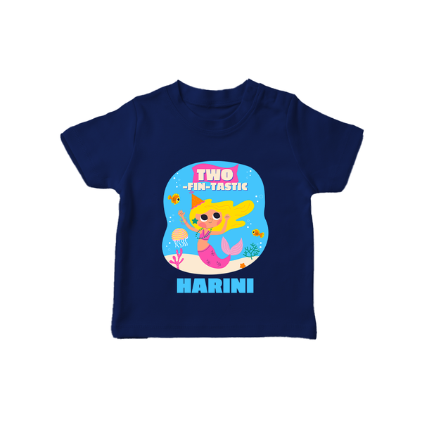 Newborn T-Shirt for 2 Month | Customizable T-Shirt | Ideal for Celebrations - NAVY BLUE - 0-5 Months Old (Chest 17")