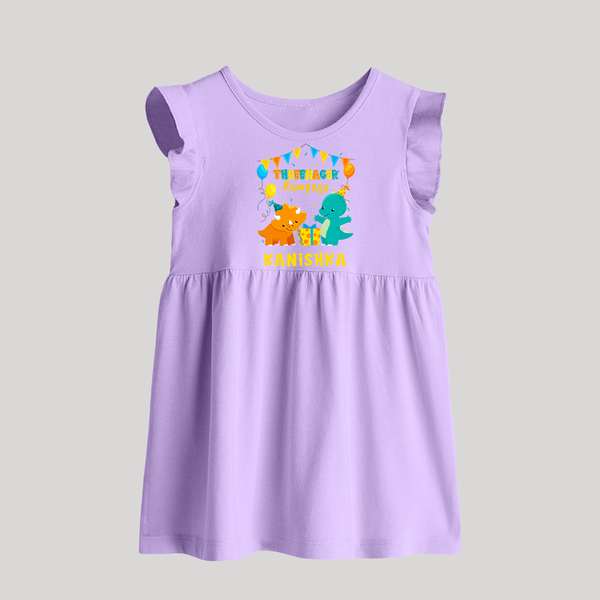 Newborn Baby Frock for 3 Month | Customizable Baby Frock | Ideal for Celebrations - LILAC - 0 - 3 Months Old (Chest 17")