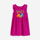 Celebrate The 3rd Birthday "Threenager Rampage" with Personalized Frock - HOT PINK - 0 - 6 Months Old (Chest 18")