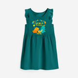 Celebrate The 3rd Birthday "Threenager Rampage" with Personalized Frock - MYRTLE GREEN - 0 - 6 Months Old (Chest 18")