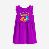 Celebrate The 3rd Birthday "Threenager Rampage" with Personalized Frock - PURPLE - 0 - 6 Months Old (Chest 18")