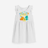 Celebrate The 3rd Birthday "Threenager Rampage" with Personalized Frock - WHITE - 0 - 6 Months Old (Chest 18")