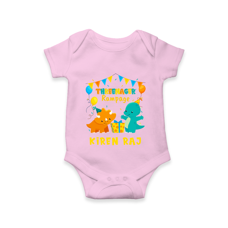 Newborn Romper/Onesie for 3 Month | Customizable Bodysuit | Ideal for Celebrations - BABY PINK - New Born (Chest 14")
