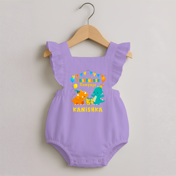 Newborn Romper Frock for 3 Month | Customizable Romper Frock | Ideal for Celebrations - LILAC - 0 - 3 Months Old (Chest 19")