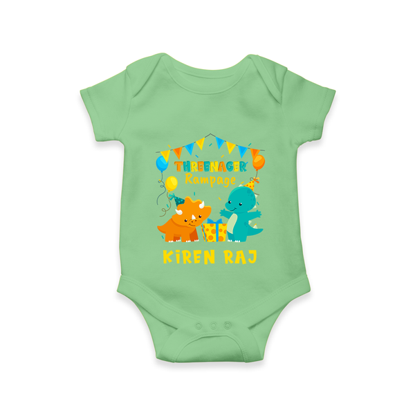 Newborn Romper/Onesie for 3 Month | Customizable Bodysuit | Ideal for Celebrations - GREEN - New Born (Chest 14")
