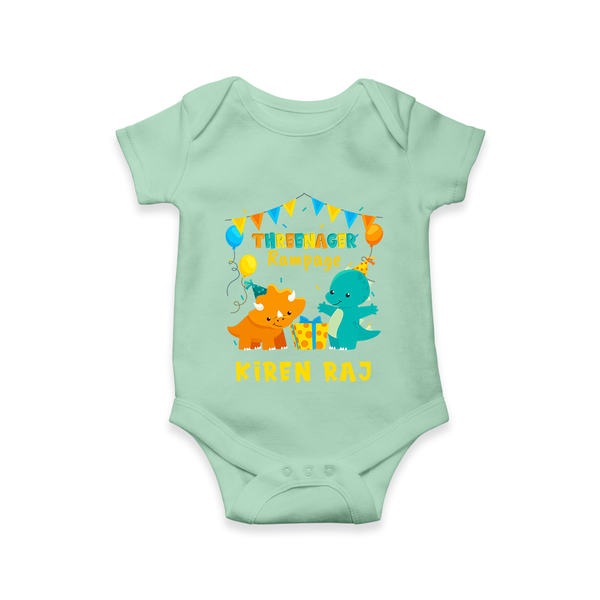 Newborn Romper/Onesie for 3 Month | Customizable Bodysuit | Ideal for Celebrations - MINT GREEN - New Born (Chest 14")