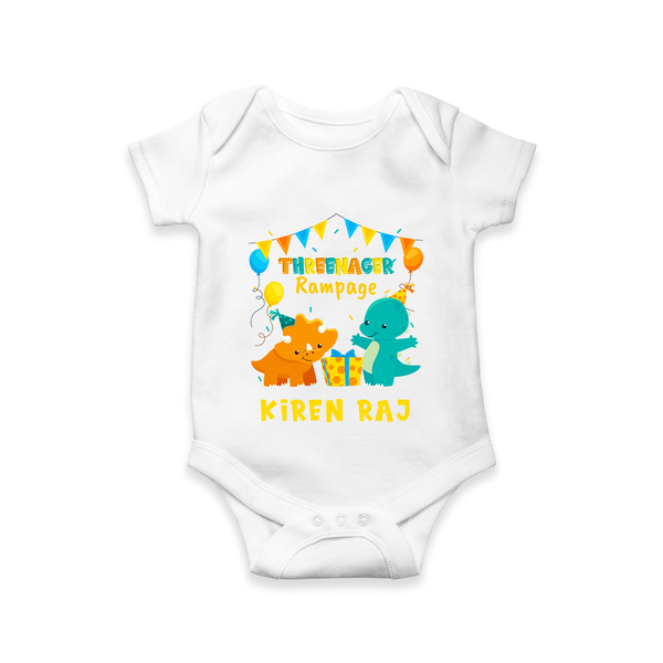 Newborn Romper/Onesie for 3 Month | Customizable Bodysuit | Ideal for Celebrations - WHITE - New Born (Chest 14")