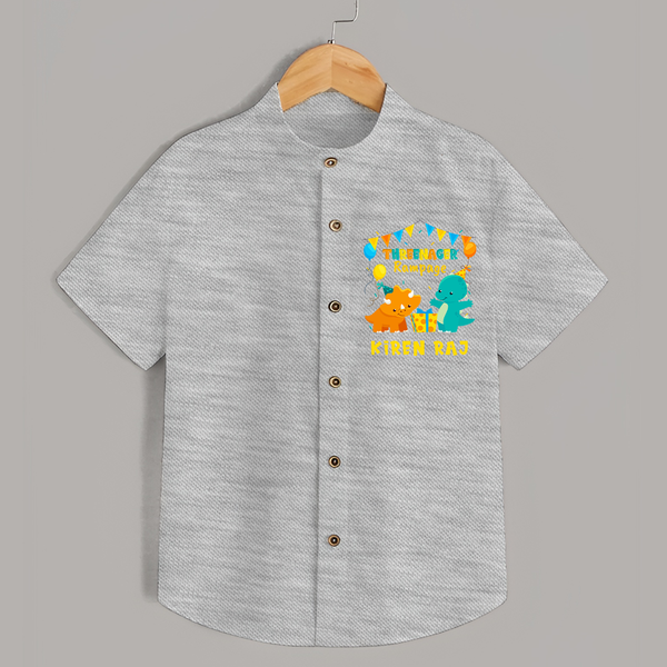 Newborn Shirt for 3 Month | Customizable Shirt | Ideal for Celebrations - GREY - 0 - 6 Months Old (Chest 23")