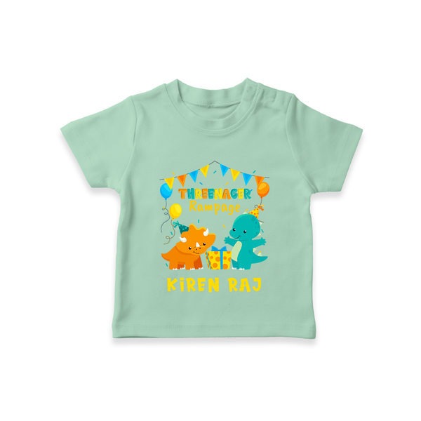 Newborn T-Shirt for 3 Month | Customizable T-Shirt | Ideal for Celebrations - MINT GREEN - 0-5 Months Old (Chest 17")