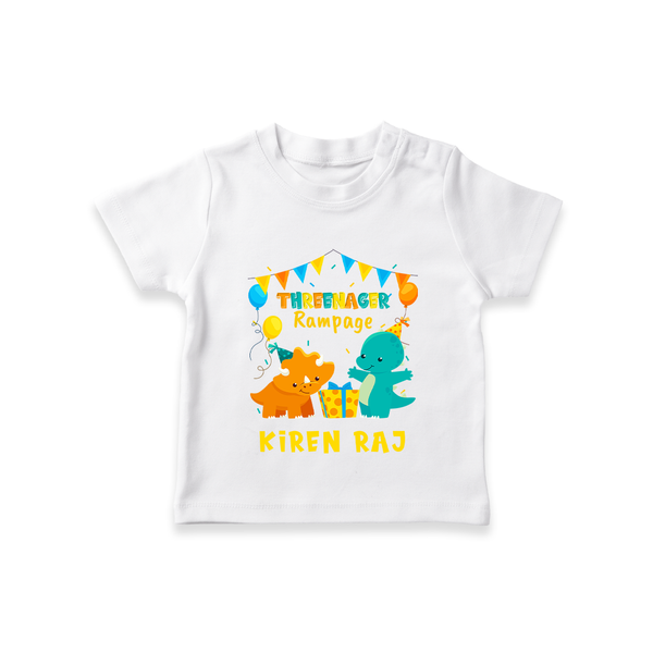 Newborn T-Shirt for 3 Month | Customizable T-Shirt | Ideal for Celebrations - WHITE - 0-5 Months Old (Chest 17")