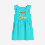 Celebrate The Third Birthday "Threenager Rampage" with Personalized Frock - LIGHT BLUE - 0 - 6 Months Old (Chest 18")