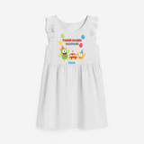 Celebrate The Third Birthday "Threenager Rampage" with Personalized Frock - WHITE - 0 - 6 Months Old (Chest 18")