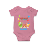 Baby Milestone Romper | Custom 3 Month Onesie | Soft, Skin-Friendly Cotton - ONION - New Born (Chest 14")