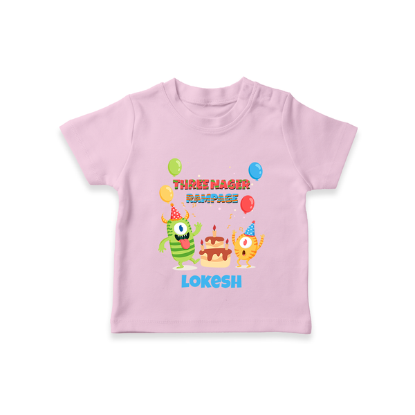Baby Milestone T-Shirt | Custom 3 Month T-Shirt | Soft, Skin-Friendly Cotton - BABY PINK - 0-5 Months Old (Chest 17")