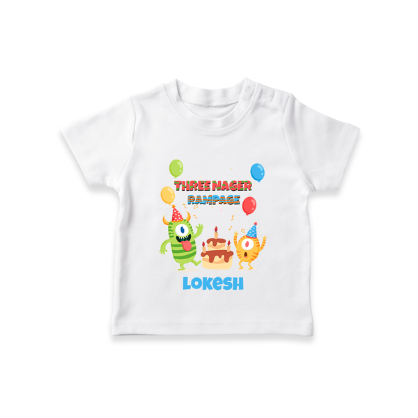 Baby Milestone T-Shirt | Custom 3 Month T-Shirt | Soft, Skin-Friendly Cotton - WHITE - 0-5 Months Old (Chest 17")