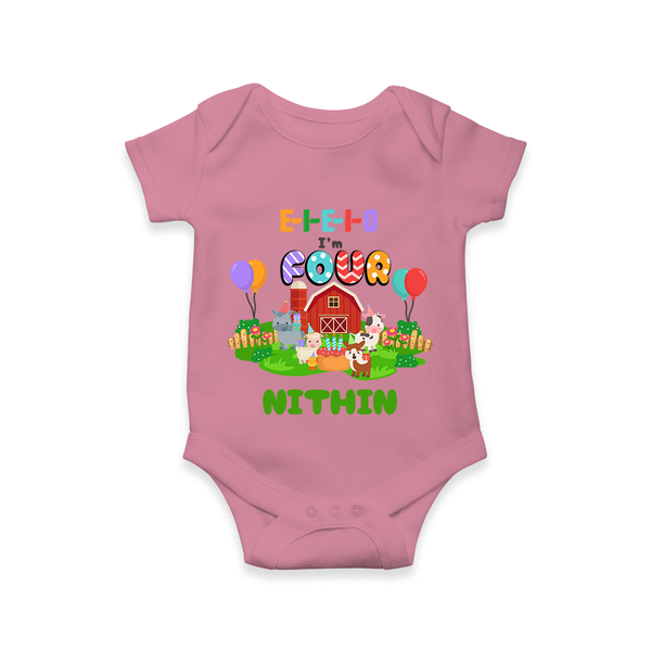 Newborn Romper/Onesie for 4 Month | Customizable Bodysuit | Ideal for Celebrations - ONION - New Born (Chest 14")