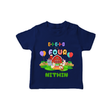 Newborn T-Shirt for 4 Month | Customizable T-Shirt | Ideal for Celebrations - NAVY BLUE - 0-5 Months Old (Chest 17")