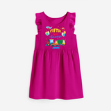 Celebrate The 5th Birthday "Fifth Year Adventure" with Personalized Frock - HOT PINK - 0 - 6 Months Old (Chest 18")