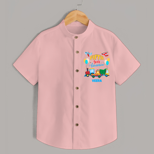 Celebrate The 5th Birthday With Adventure - Personalized Birthday Shirts With Customized Name