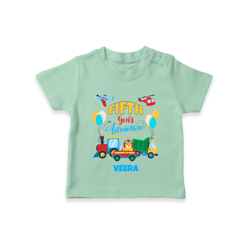 Celebrate The 5th Birthday With Adventure - Personalized Birthday T-Shirts With Customized Name