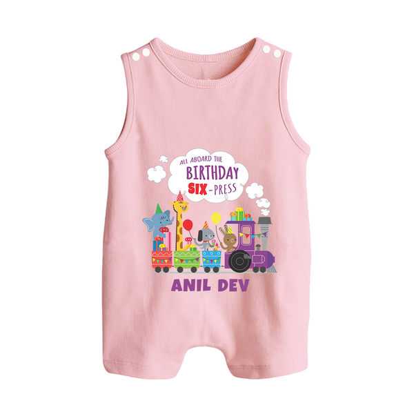 Newborn Romper Suit/ Sleeveless Romper/Romper Suit/ Sleeveless Romper for 6 Month | Customizable Romper Suit/ Sleeveless Romper | Ideal for Celebrations - BABY PINK - 0 - 5 Months Old (Chest 18")