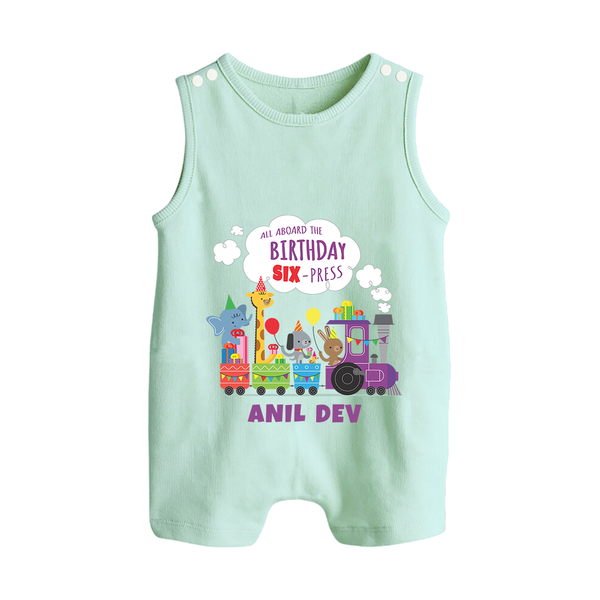 Newborn Romper Suit/ Sleeveless Romper/Romper Suit/ Sleeveless Romper for 6 Month | Customizable Romper Suit/ Sleeveless Romper | Ideal for Celebrations - MINT GREEN - 0 - 5 Months Old (Chest 18")