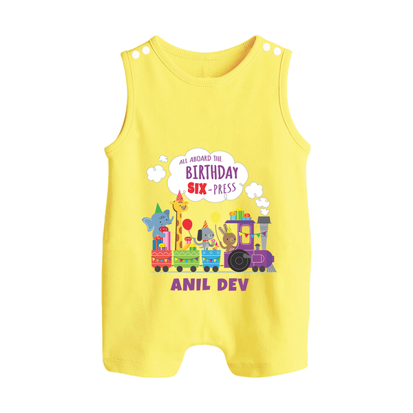 Newborn Romper Suit/ Sleeveless Romper/Romper Suit/ Sleeveless Romper for 6 Month | Customizable Romper Suit/ Sleeveless Romper | Ideal for Celebrations - PASTEL YELLOW - 0 - 5 Months Old (Chest 18")
