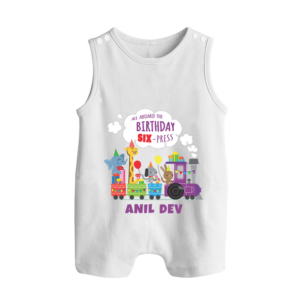 Newborn Romper Suit/ Sleeveless Romper/Romper Suit/ Sleeveless Romper for 6 Month | Customizable Romper Suit/ Sleeveless Romper | Ideal for Celebrations - WHITE - 0 - 5 Months Old (Chest 18")