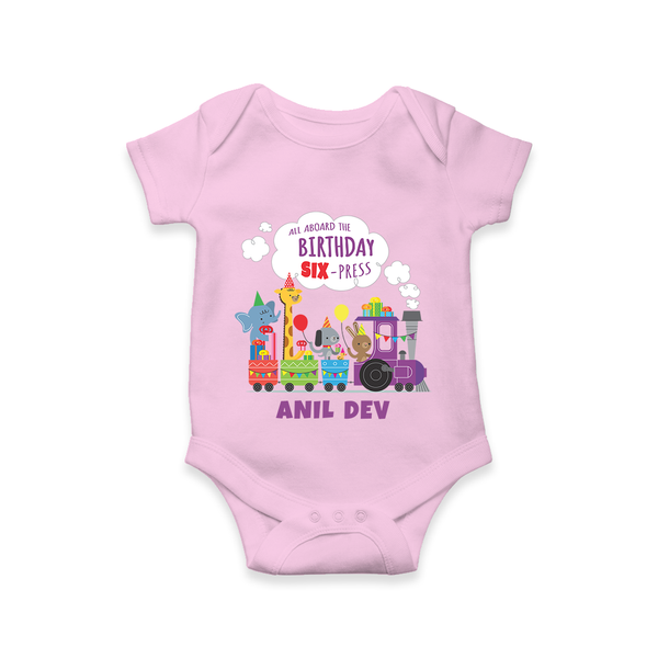 Newborn Romper/Onesie for 6 Month | Customizable Bodysuit | Ideal for Celebrations - BABY PINK - New Born (Chest 14")