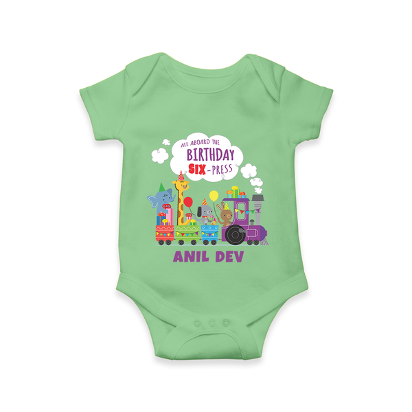 Newborn Romper/Onesie for 6 Month | Customizable Bodysuit | Ideal for Celebrations - GREEN - New Born (Chest 14")