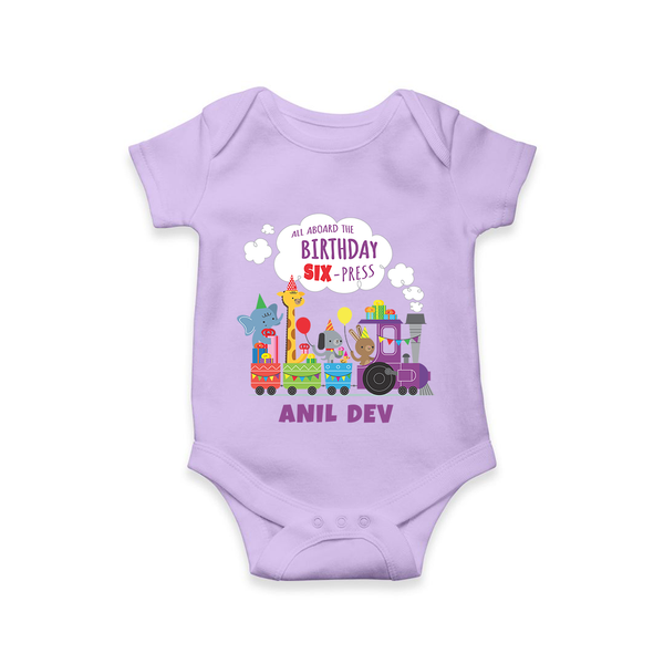 Newborn Romper/Onesie for 6 Month | Customizable Bodysuit | Ideal for Celebrations - LILAC - New Born (Chest 14")