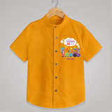 Celebrate The 6th Birthday With kids Theme - Personalized Birthday Shirts With Customized Name - CHROME YELLOW - 0 - 6 Months Old (Chest 23")