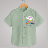 Celebrate The 6th Birthday With kids Theme - Personalized Birthday Shirts With Customized Name - MINT GREEN - 0 - 6 Months Old (Chest 23")