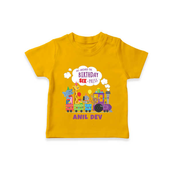 Newborn T-Shirt/T-Shirt for 6 Month | Customizable T-Shirt | Ideal for Celebrations - CHROME YELLOW - 0-5 Months Old (Chest 17")