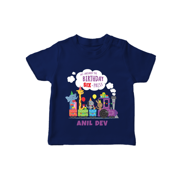 Newborn T-Shirt/T-Shirt for 6 Month | Customizable T-Shirt | Ideal for Celebrations - NAVY BLUE - 0-5 Months Old (Chest 17")