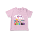 Celebrate The 6th Birthday With kids Theme - Personalized Birthday T-Shirts With Customized Name - PINK - 0-5 Months Old (Chest 17")