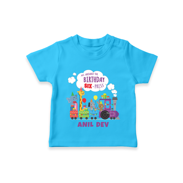 Newborn T-Shirt/T-Shirt for 6 Month | Customizable T-Shirt | Ideal for Celebrations - SKY BLUE - 0-5 Months Old (Chest 17")