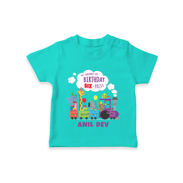 Newborn T-Shirt/T-Shirt for 6 Month | Customizable T-Shirt | Ideal for Celebrations - TEAL - 0-5 Months Old (Chest 17")