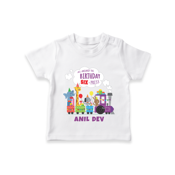 Newborn T-Shirt/T-Shirt for 6 Month | Customizable T-Shirt | Ideal for Celebrations - WHITE - 0-5 Months Old (Chest 17")