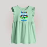 Baby Milestone Baby Frock | Custom 6 Month Baby Frock | Soft, Skin-Friendly Cotton - MINT GREEN - 0 - 3 Months Old (Chest 17")