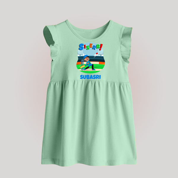 Baby Milestone Baby Frock | Custom 6 Month Baby Frock | Soft, Skin-Friendly Cotton - MINT GREEN - 0 - 3 Months Old (Chest 17")