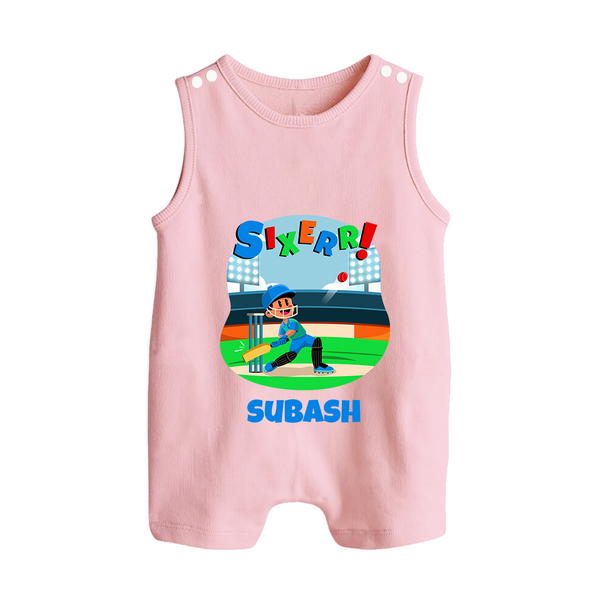 Baby Milestone Romper Suit/ Sleeveless Romper | Custom 6 Month Romper Suit/ Sleeveless Romper | Soft, Skin-Friendly Cotton - BABY PINK - 0 - 5 Months Old (Chest 18")