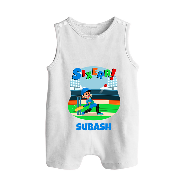 Baby Milestone Romper Suit/ Sleeveless Romper | Custom 6 Month Romper Suit/ Sleeveless Romper | Soft, Skin-Friendly Cotton - WHITE - 0 - 5 Months Old (Chest 18")