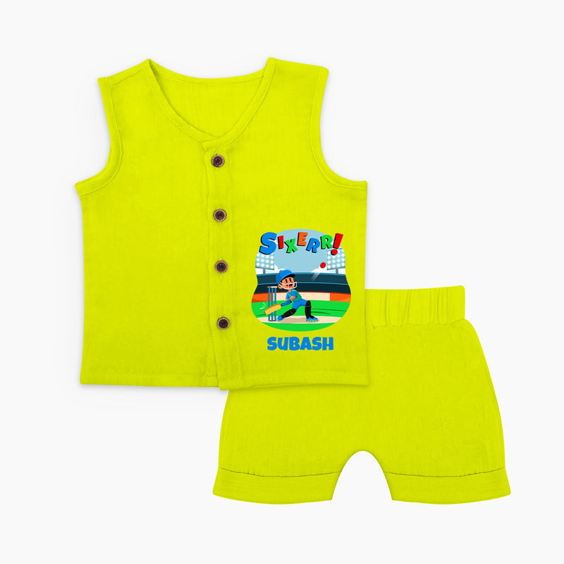 Baby Milestone Jabla Set | Custom 6 Month Jabla Set | Soft, Skin-Friendly Cotton - LIME GREEN - 0 - 3 Months Old (Chest 9.8")