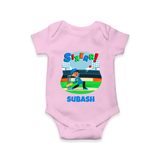 Baby Milestone Romper | Custom 6 Month Onesie | Soft, Skin-Friendly Cotton - BABY PINK - New Born (Chest 14")