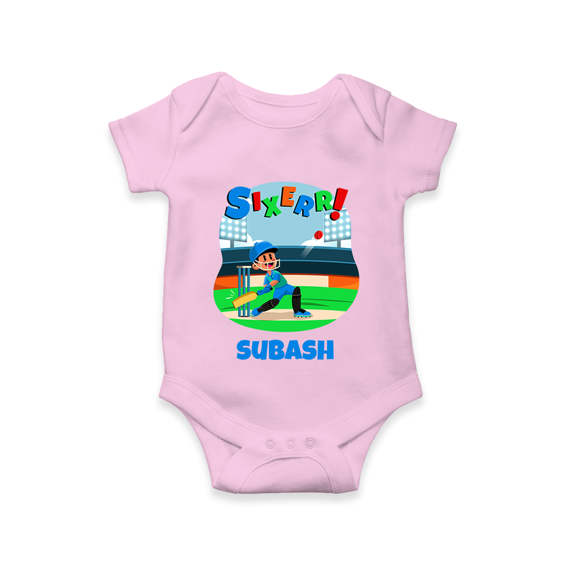 Baby Milestone Romper | Custom 6 Month Onesie | Soft, Skin-Friendly Cotton - BABY PINK - New Born (Chest 14")