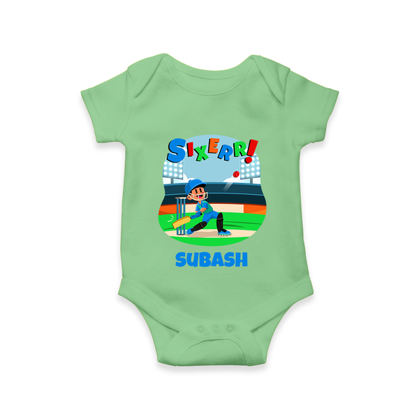 Baby Milestone Romper | Custom 6 Month Onesie | Soft, Skin-Friendly Cotton - GREEN - New Born (Chest 14")